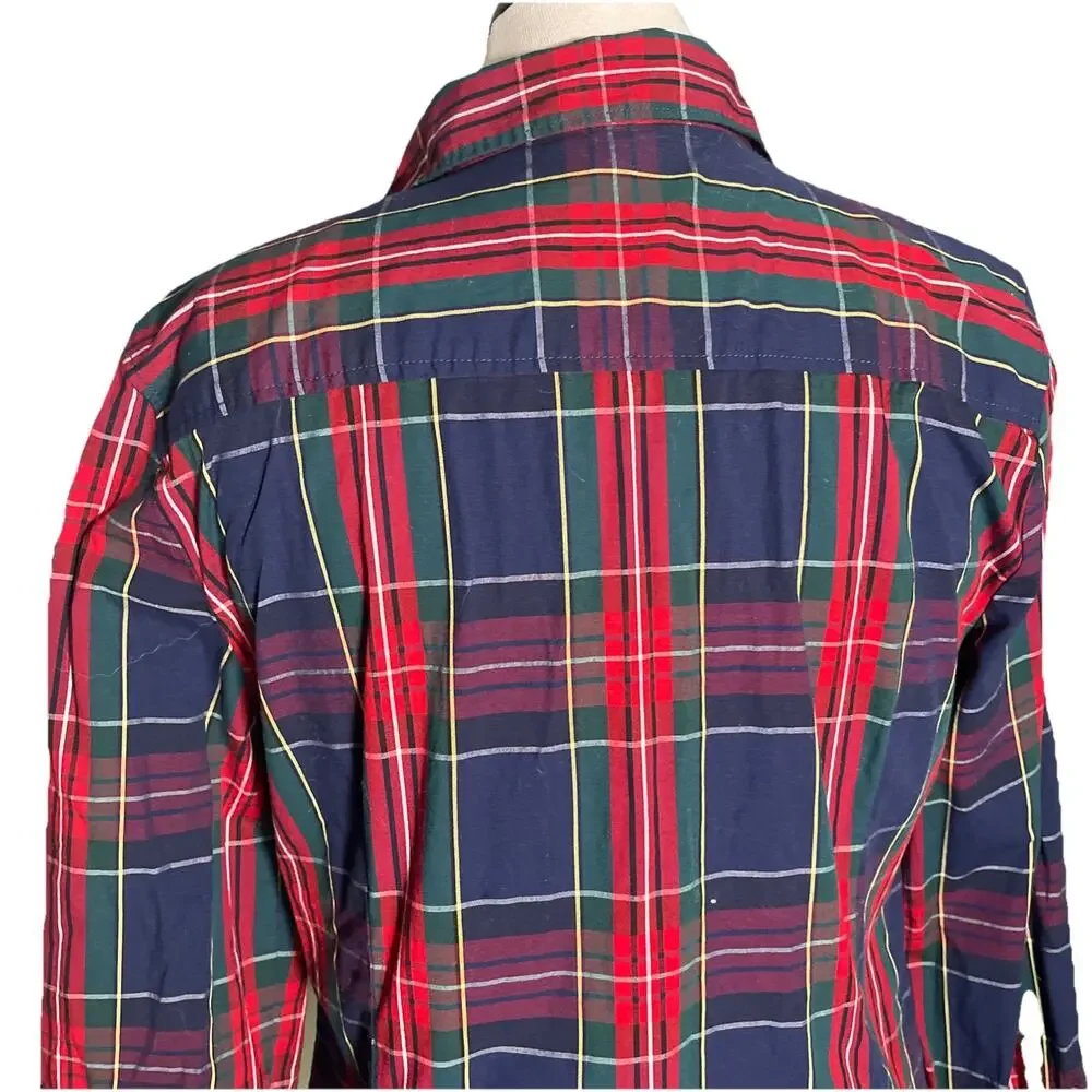 Women’s J Crew plaid lightweight button-down shirt Medium- EUC - Picture 5 of 5